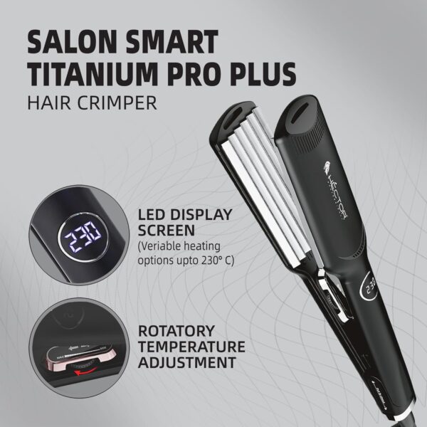 Hector Professional Titanium Hair Crimper | Adjustable Heat Crimper for Volume & Texture ₹6,250