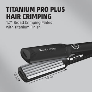 Hector Professional Titanium Hair Crimper | Adjustable Heat Crimper for Volume & Texture ₹6,250