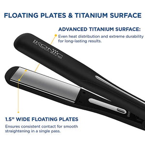 IKONIC Pro Titanium Shine Straightener (Black) 3.0