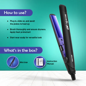 Ikonic Mini Hair Straightener – Black