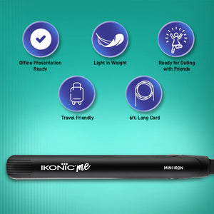 Ikonic Mini Hair Straightener – Black
