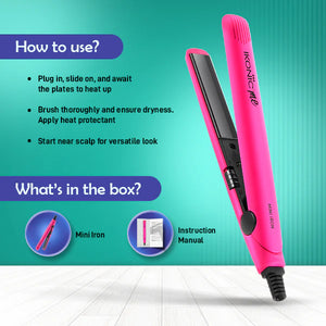 IKONIC Mini Hair Straightener – Pink