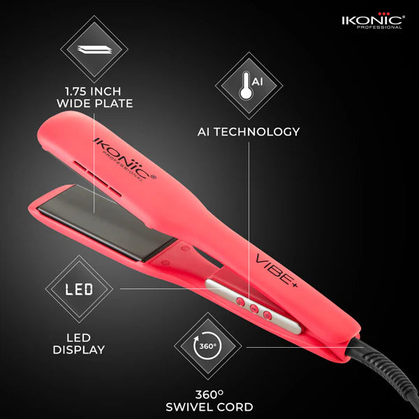 Ikonic Professional Vibe+ Hair Straightener Peach