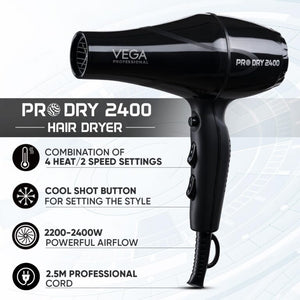 VEGA Professional Pro Dry 2400 Hair Dryer VPMHD-03