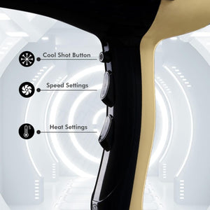 VEGA Pro Dry 2000W Gold Hair Dryer VPVHD-04
