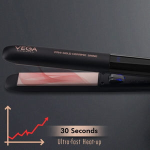 VEGA PROF. PRO GOLD CERAMIC SHINE HAIR STRAIGHTENER VPMHS-08