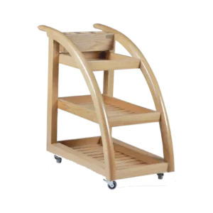 "NAINO WOODEN SPA TROLLEY"