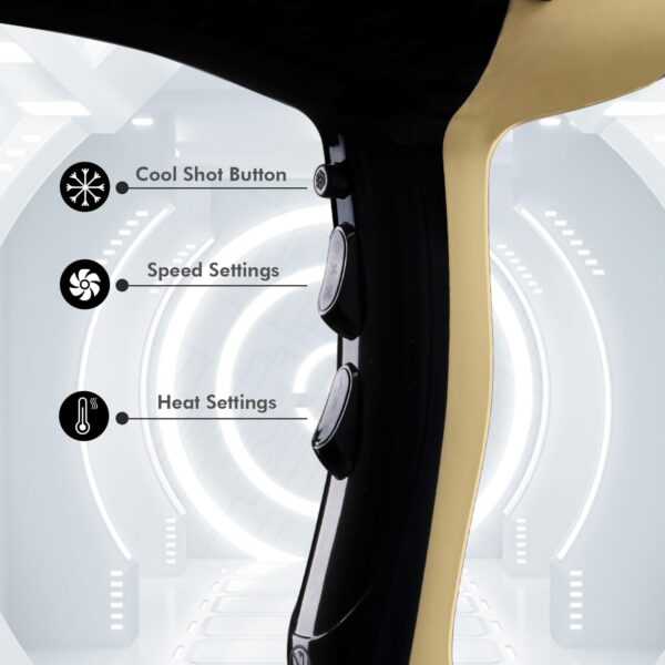 VEGA Pro Dry 2000W Gold Hair Dryer VPVHD-04 - Image 4