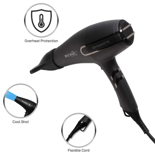 IKONIC Dynamite Grey Hair Dryer - Image 5