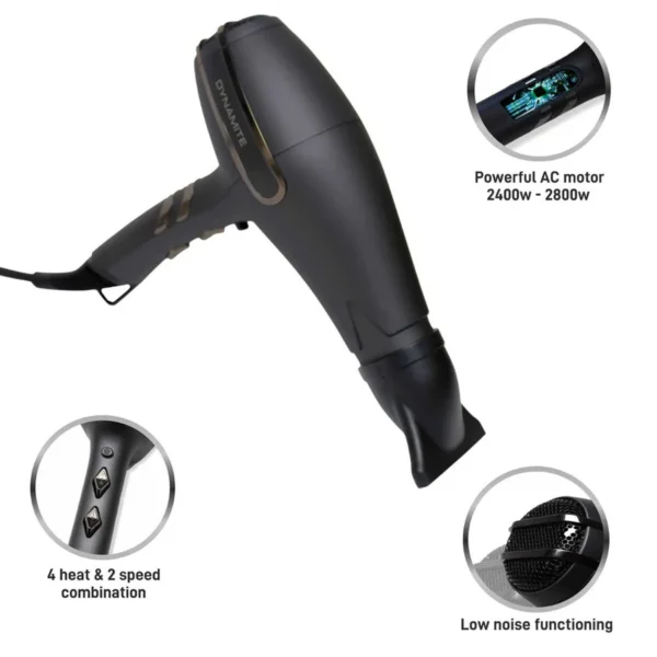 IKONIC Dynamite Grey Hair Dryer - Image 4