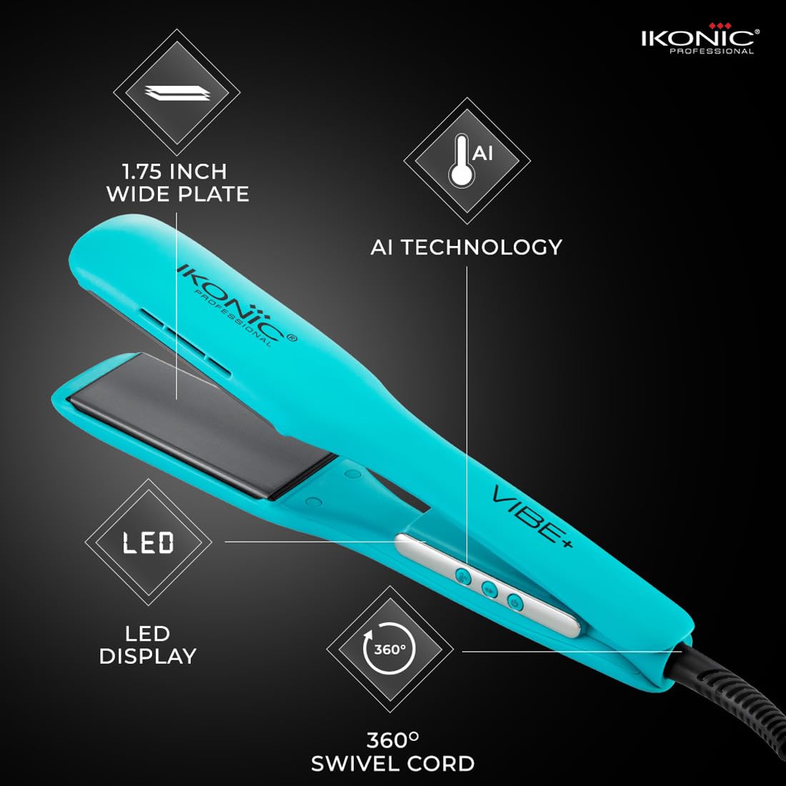 IKONIC HAIR STRAIGHTENER VIBE +TEAL - Image 3